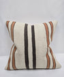 Turkish Hemp Pillow Cushion Natural Cream Brown Pillow Cushion Cover 24" x 24" #9340