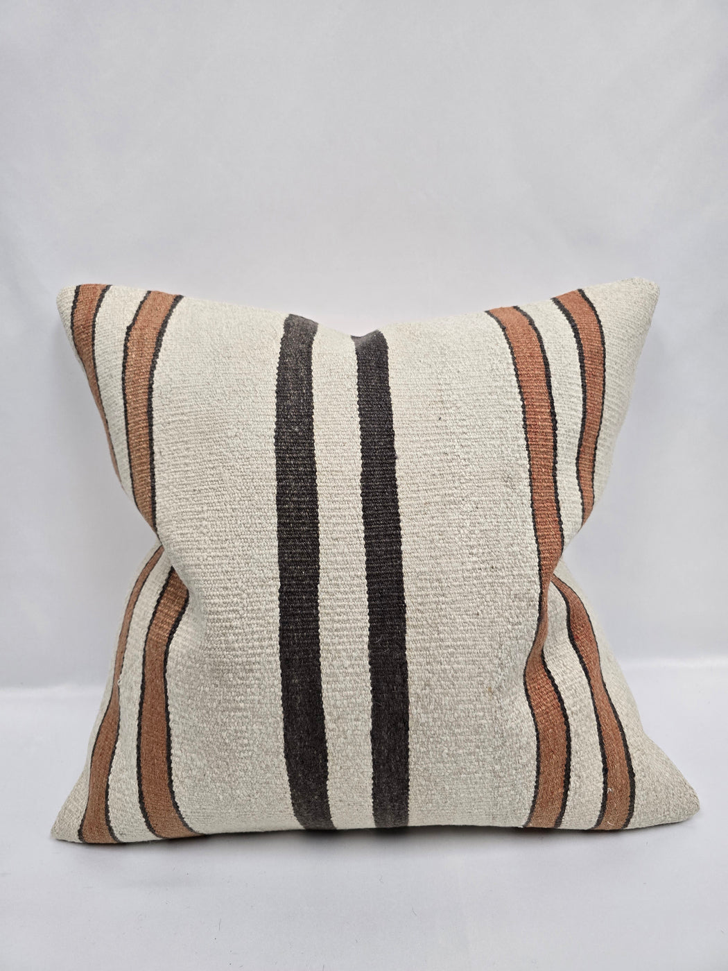 Turkish Hemp Pillow Cushion Natural Cream Brown Pillow Cushion Cover 24" x 24" #9340