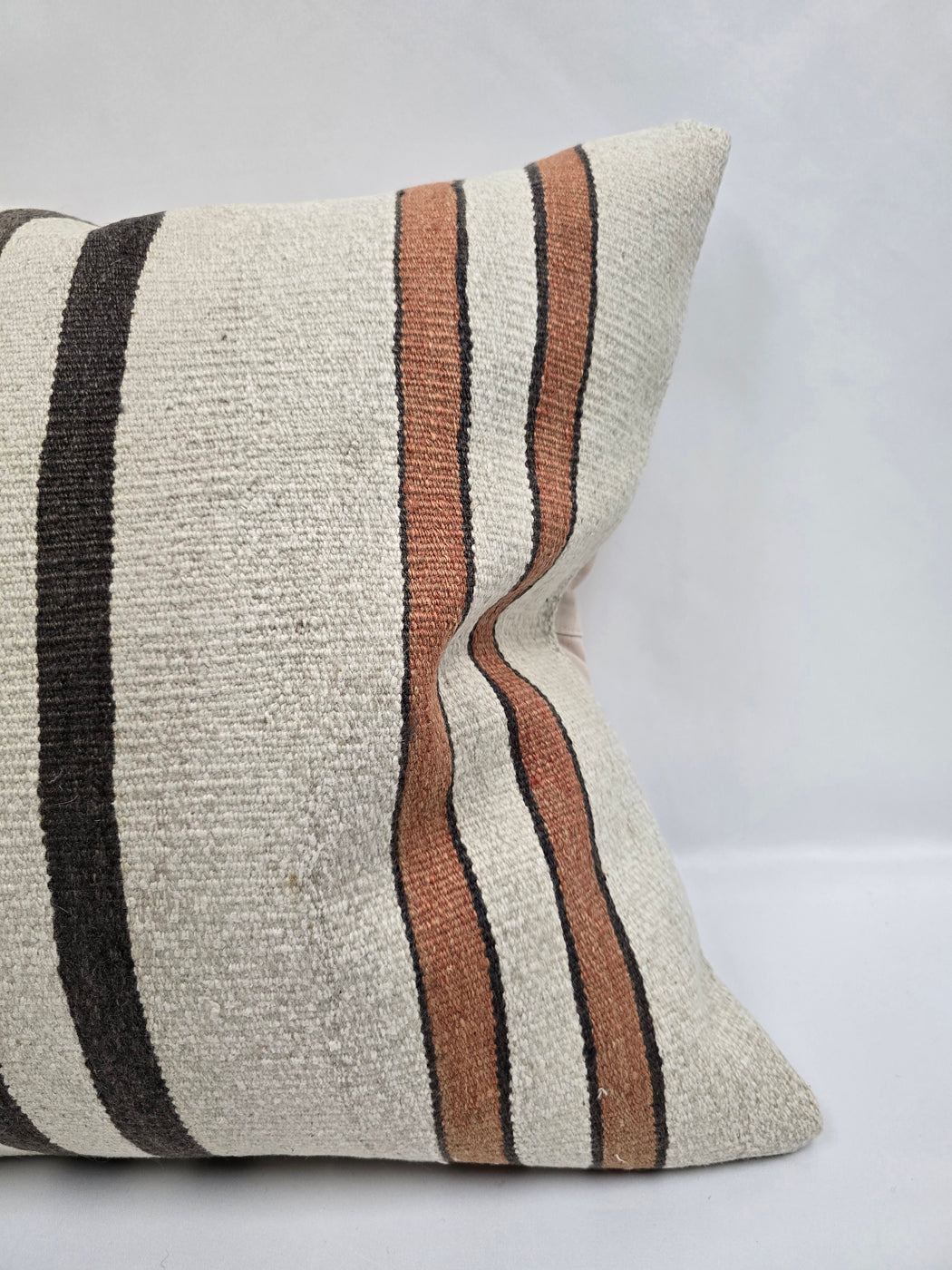 Turkish Hemp Pillow Cushion Natural Cream Brown Pillow Cushion Cover 24" x 24" #9340