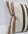 Turkish Hemp Pillow Cushion Natural Cream Brown Pillow Cushion Cover 24" x 24" #9340
