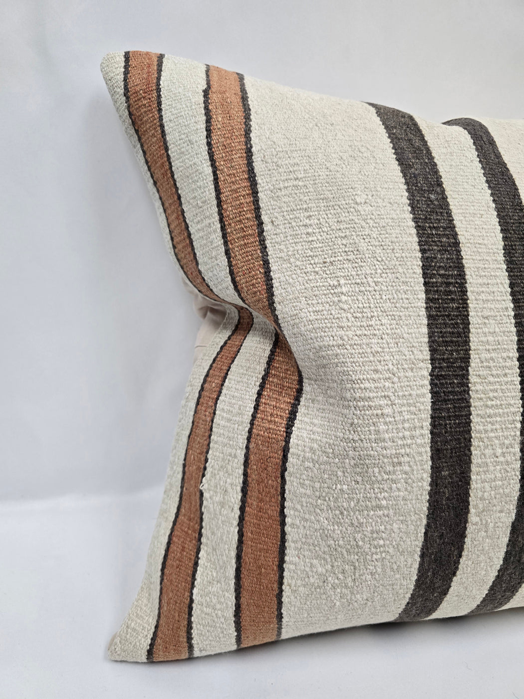 Turkish Hemp Pillow Cushion Natural Cream Brown Pillow Cushion Cover 24" x 24" #9340