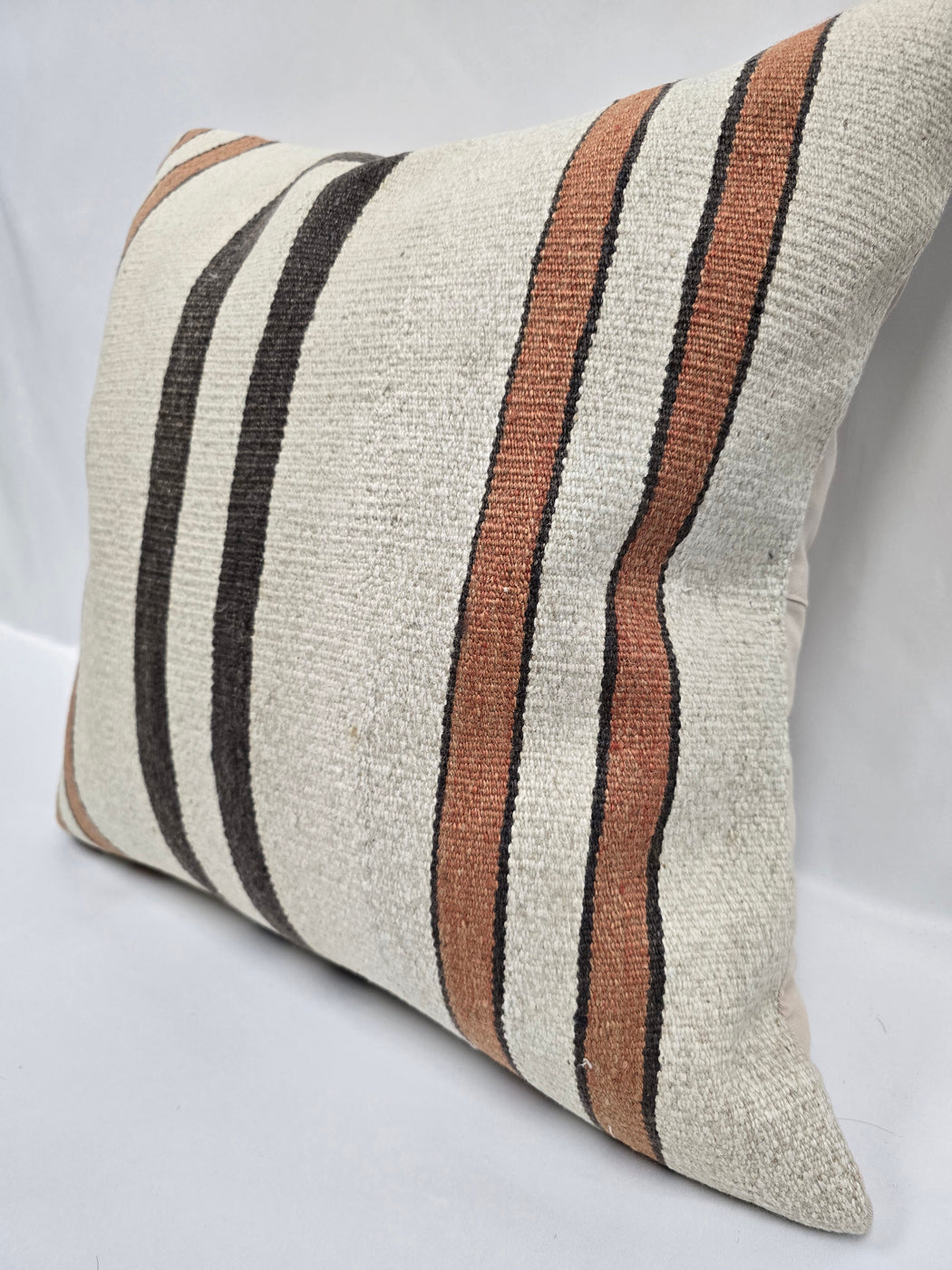 Turkish Hemp Pillow Cushion Natural Cream Brown Pillow Cushion Cover 24" x 24" #9340