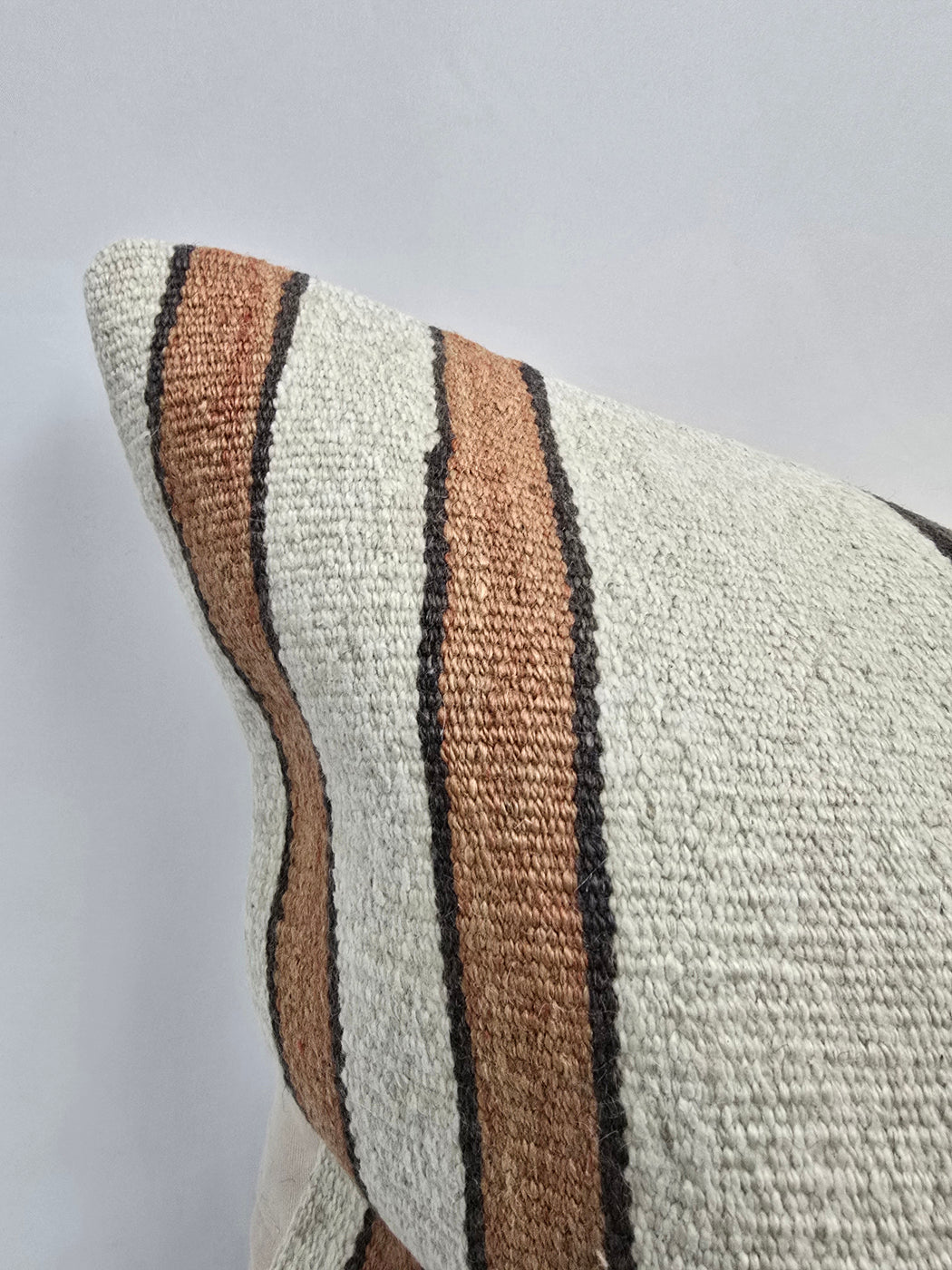 Turkish Hemp Pillow Cushion Natural Cream Brown Pillow Cushion Cover 24" x 24" #9340