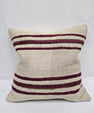 Turkish Hemp Pillow Cushion Natural Cream Brown Pillow Cushion Cover 24" x 24" #9339