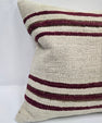 Turkish Hemp Pillow Cushion Natural Cream Brown Pillow Cushion Cover 24" x 24" #9339