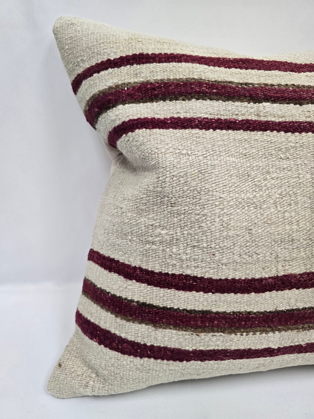Turkish Hemp Pillow Cushion Natural Cream Brown Pillow Cushion Cover 24" x 24" #9339