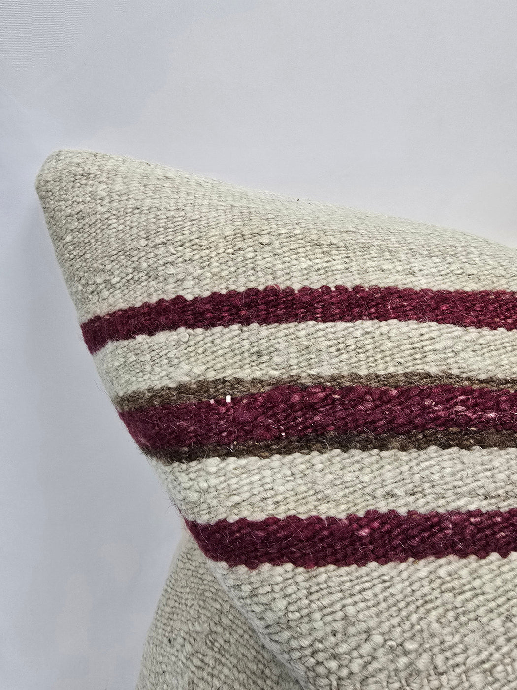 Turkish Hemp Pillow Cushion Natural Cream Brown Pillow Cushion Cover 24" x 24" #9339