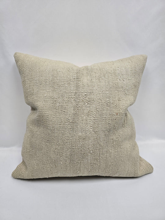 Turkish Hemp Pillow Cushion Natural Cream Pillow Cushion Cover 24" x 24" #9337