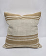 Turkish Hemp Pillow Cushion Natural Cream Brown Pillow Cushion Cover 24" x 24" #9335