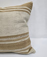 Turkish Hemp Pillow Cushion Natural Cream Brown Pillow Cushion Cover 24" x 24" #9335