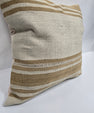 Turkish Hemp Pillow Cushion Natural Cream Brown Pillow Cushion Cover 24" x 24" #9335