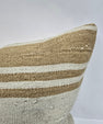 Turkish Hemp Pillow Cushion Natural Cream Brown Pillow Cushion Cover 24" x 24" #9335