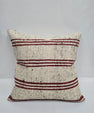 Turkish Hemp Pillow Cushion Natural Cream Brown Pillow Cushion Cover 24" x 24" #9334