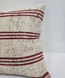 Turkish Hemp Pillow Cushion Natural Cream Brown Pillow Cushion Cover 24" x 24" #9334