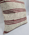 Turkish Hemp Pillow Cushion Natural Cream Brown Pillow Cushion Cover 24" x 24" #9334