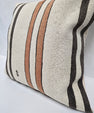 Turkish Hemp Pillow Cushion Natural Cream Brown Black Pillow Cushion Cover 24" x 24" #9333