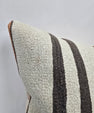 Turkish Hemp Pillow Cushion Natural Cream Brown Black Pillow Cushion Cover 24" x 24" #9333