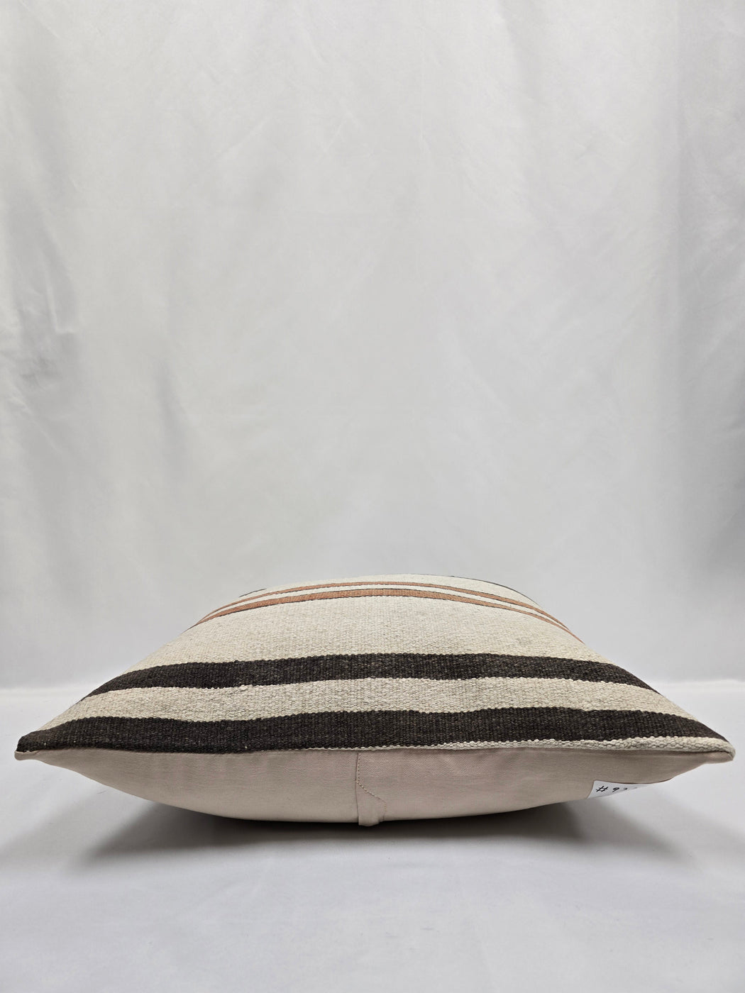 Turkish Hemp Pillow Cushion Natural Cream Brown Black Pillow Cushion Cover 24" x 24" #9333