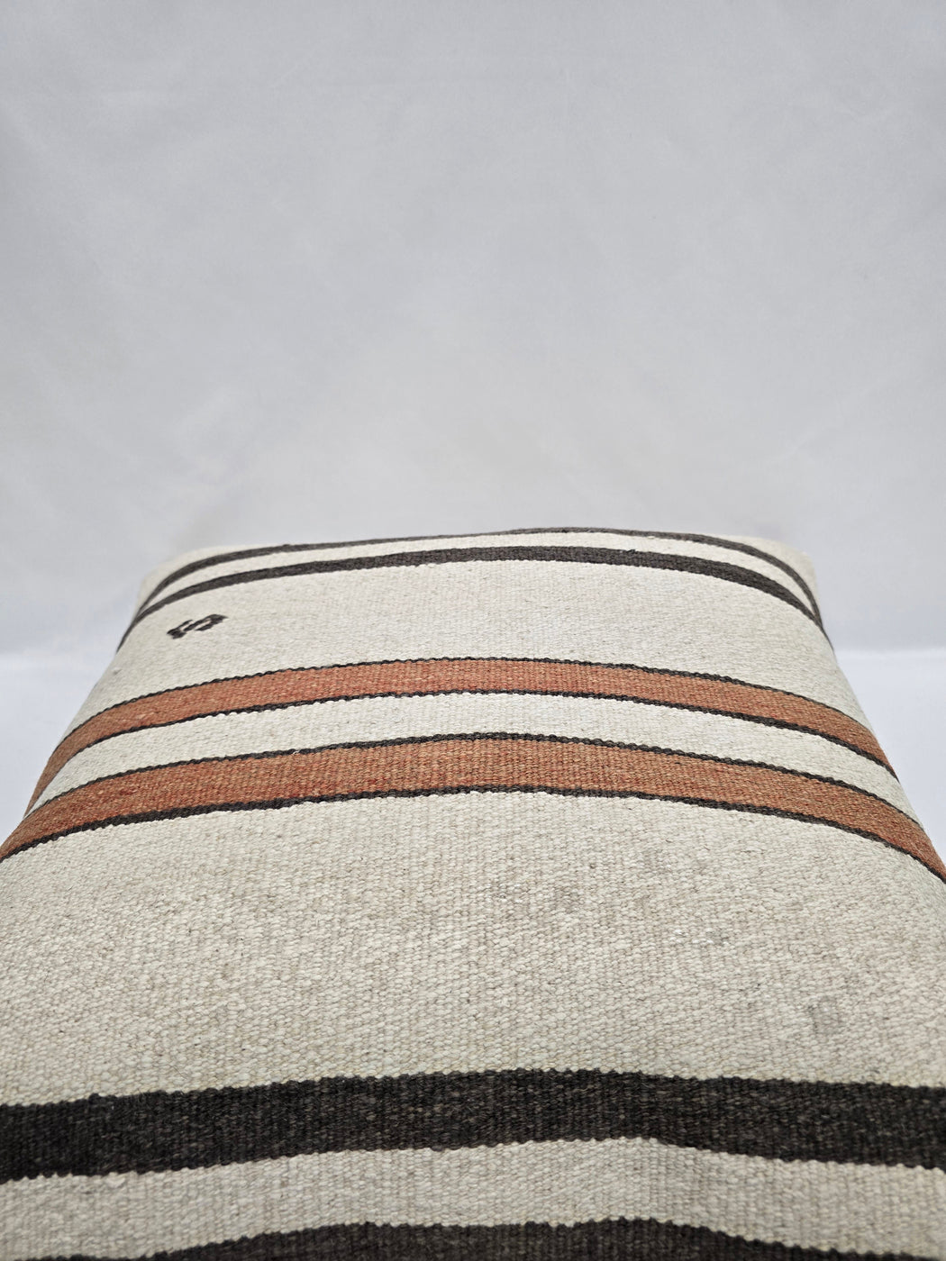 Turkish Hemp Pillow Cushion Natural Cream Brown Black Pillow Cushion Cover 24" x 24" #9333