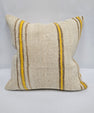Turkish Hemp Pillow Cushion Natural Cream Yellow Pillow Cushion Cover 24" x 24" #9330