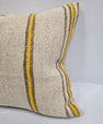 Turkish Hemp Pillow Cushion Natural Cream Yellow Pillow Cushion Cover 24" x 24" #9330