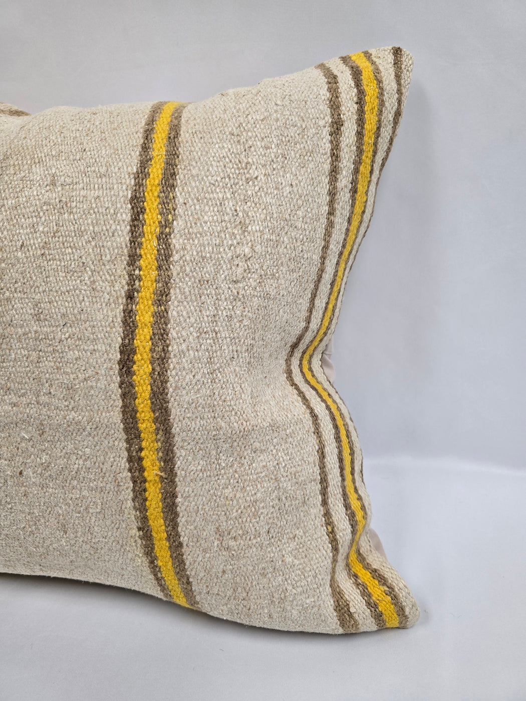 Turkish Hemp Pillow Cushion Natural Cream Yellow Pillow Cushion Cover 24" x 24" #9330
