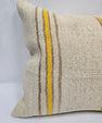 Turkish Hemp Pillow Cushion Natural Cream Yellow Pillow Cushion Cover 24" x 24" #9330