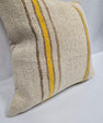 Turkish Hemp Pillow Cushion Natural Cream Yellow Pillow Cushion Cover 24" x 24" #9330