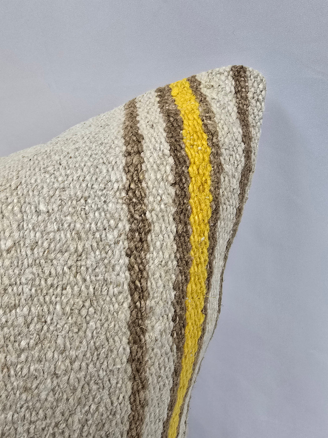 Turkish Hemp Pillow Cushion Natural Cream Yellow Pillow Cushion Cover 24" x 24" #9330
