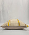 Turkish Hemp Pillow Cushion Natural Cream Yellow Pillow Cushion Cover 24" x 24" #9330