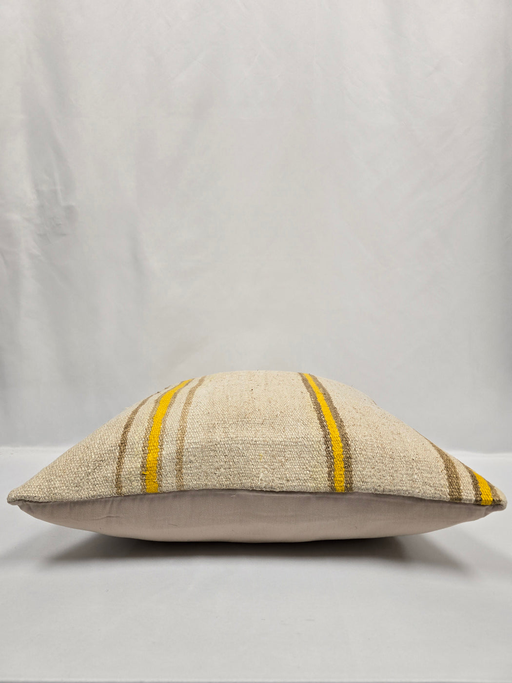 Turkish Hemp Pillow Cushion Natural Cream Yellow Pillow Cushion Cover 24" x 24" #9330