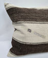 Turkish Hemp Pillow Cushion Natural Cream Brown Pillow Cushion Cover 24" x 24" #9329