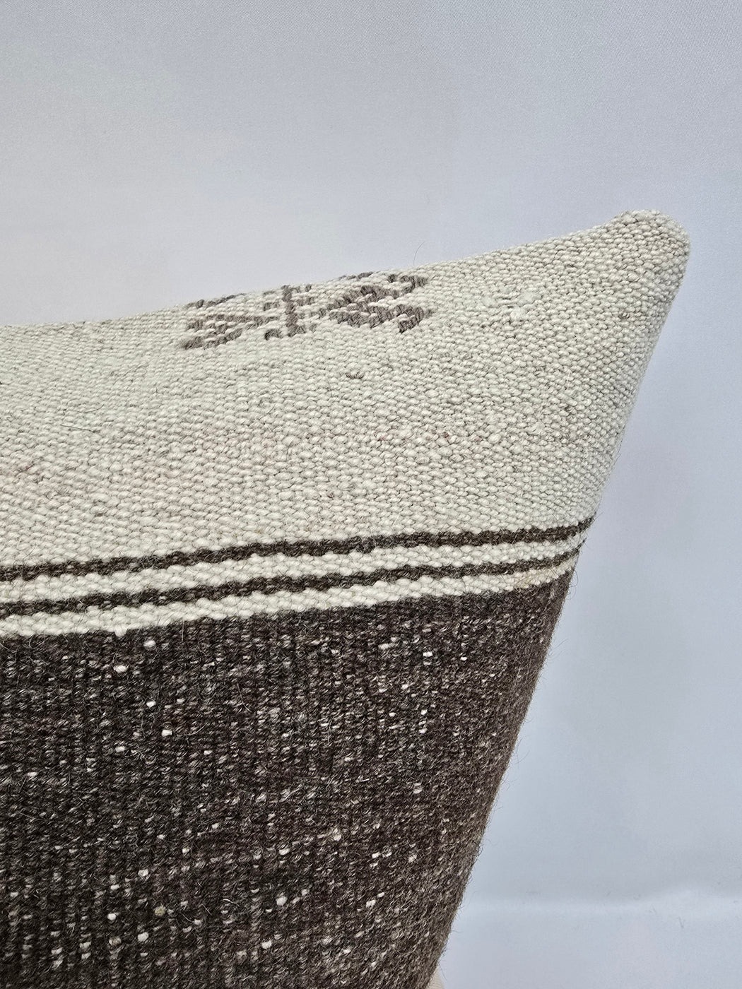Turkish Hemp Pillow Cushion Natural Cream Brown Pillow Cushion Cover 24" x 24" #9329