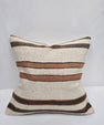 Turkish Hemp Pillow Cushion Natural Cream Brown Pillow Cushion Cover 24" x 24" #9327