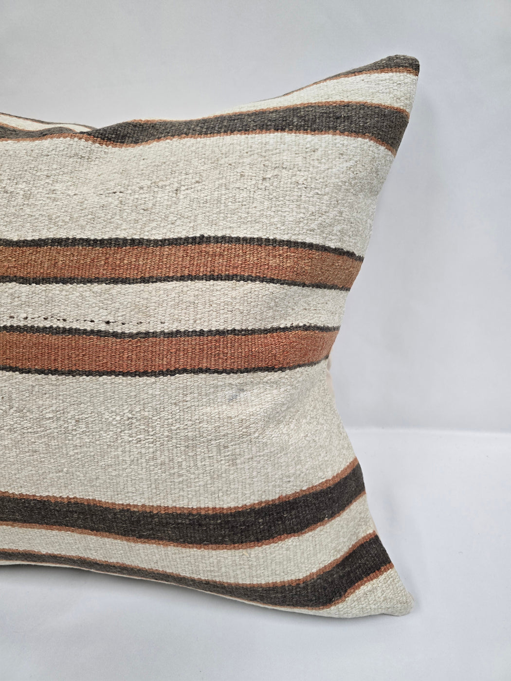 Turkish Hemp Pillow Cushion Natural Cream Brown Pillow Cushion Cover 24" x 24" #9327