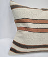 Turkish Hemp Pillow Cushion Natural Cream Brown Pillow Cushion Cover 24" x 24" #9327