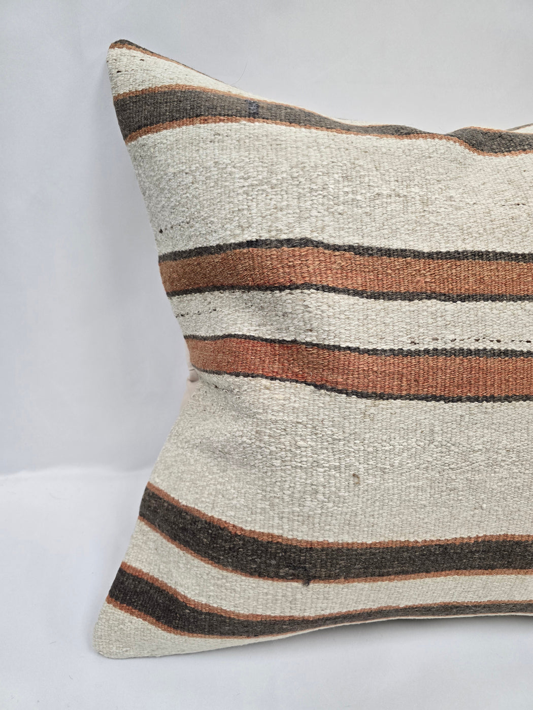 Turkish Hemp Pillow Cushion Natural Cream Brown Pillow Cushion Cover 24" x 24" #9327