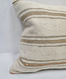 Turkish Hemp Pillow Cushion Natural Cream Gray Pillow Cushion Cover 24" x 24" #9325