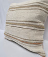 Turkish Hemp Pillow Cushion Natural Cream Gray Pillow Cushion Cover 24" x 24" #9325