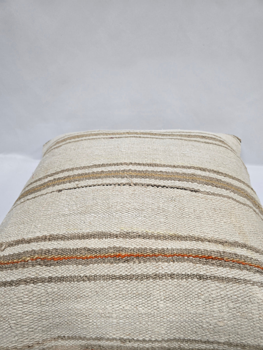 Turkish Hemp Pillow Cushion Natural Cream Gray Pillow Cushion Cover 24" x 24" #9325