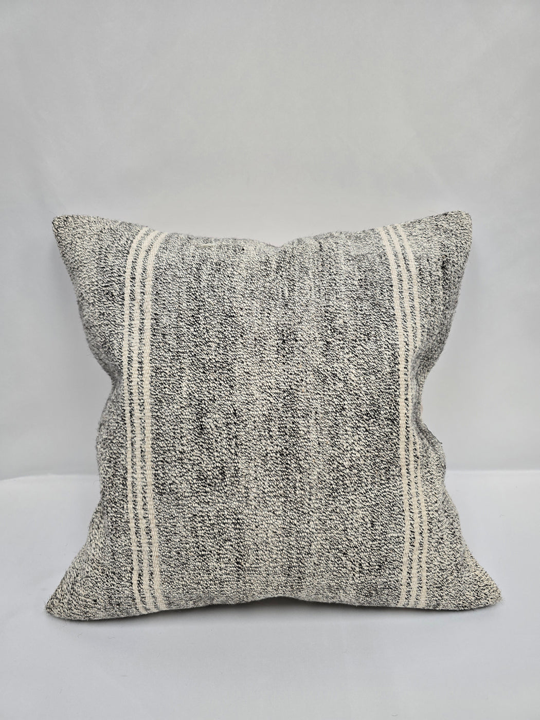 Turkish Hemp Pillow Cushion Natural Cream Black Pillow Cushion Cover 24" x 24" #9324