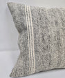Turkish Hemp Pillow Cushion Natural Cream Black Pillow Cushion Cover 24" x 24" #9324