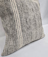 Turkish Hemp Pillow Cushion Natural Cream Black Pillow Cushion Cover 24" x 24" #9324