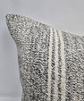 Turkish Hemp Pillow Cushion Natural Cream Black Pillow Cushion Cover 24" x 24" #9324