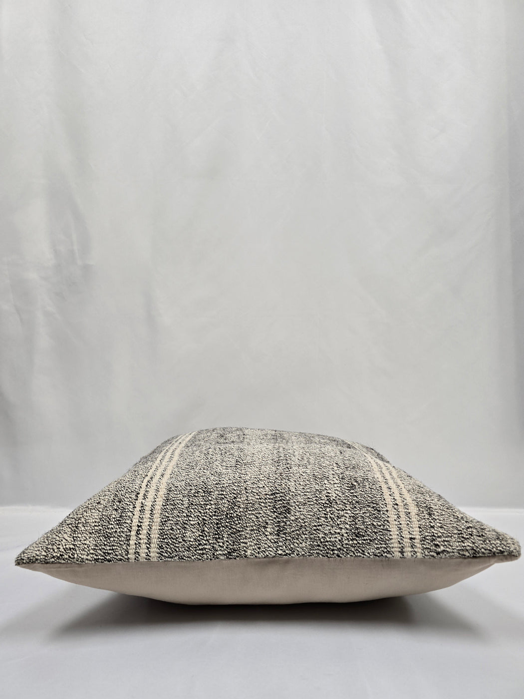 Turkish Hemp Pillow Cushion Natural Cream Black Pillow Cushion Cover 24" x 24" #9324