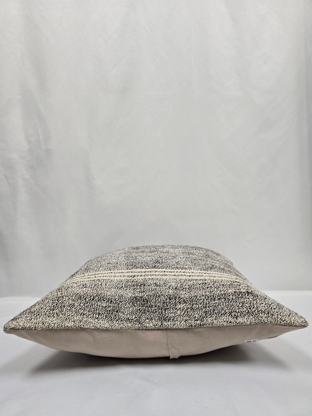 Turkish Hemp Pillow Cushion Natural Cream Black Pillow Cushion Cover 24" x 24" #9324