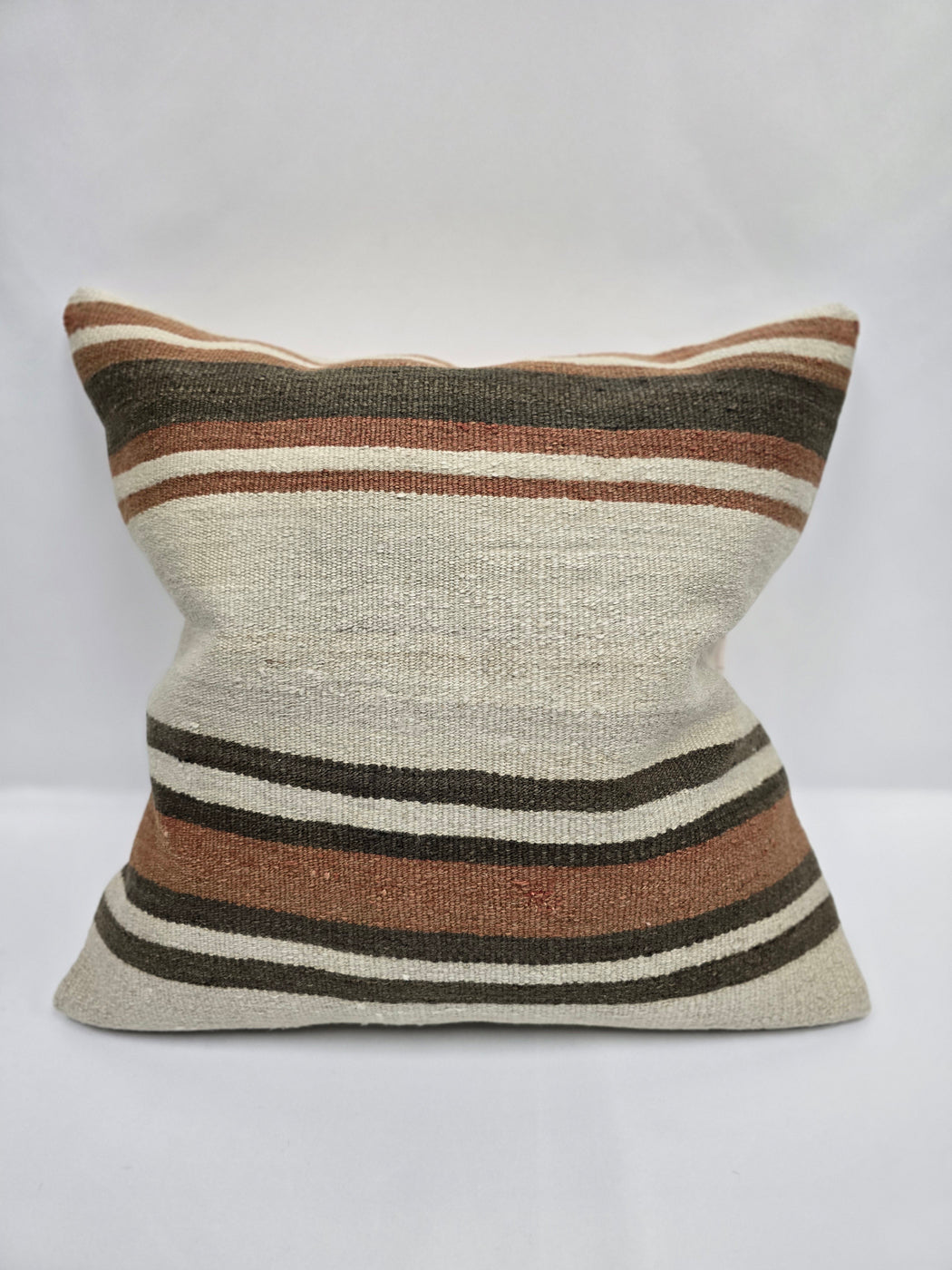 Turkish Hemp Pillow Cushion Natural Cream Brown Pillow Cushion Cover 24" x 24" #9322