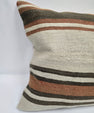 Turkish Hemp Pillow Cushion Natural Cream Brown Pillow Cushion Cover 24" x 24" #9322