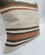 Turkish Hemp Pillow Cushion Natural Cream Brown Pillow Cushion Cover 24" x 24" #9322