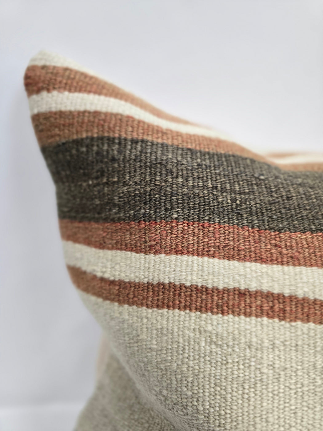 Turkish Hemp Pillow Cushion Natural Cream Brown Pillow Cushion Cover 24" x 24" #9322